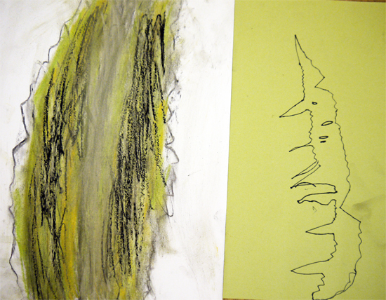 Silhouette feather and pastels Silhouette feather and pastels