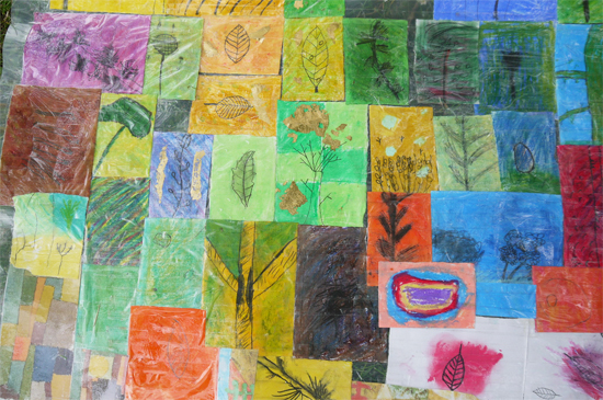 Art week at primary school: Completed image block