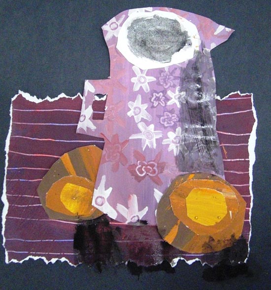 Finished collage still life