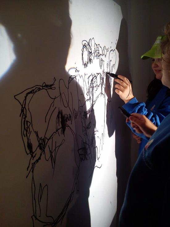 Using strong light projected images Sara Dudman