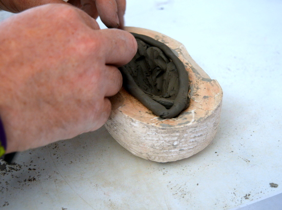 to create a neat and even layer of clay