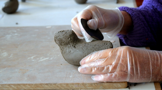 Using a kidney to merge the head, neck and cast body