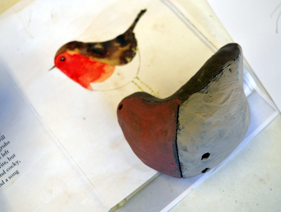 Holes in the bottom of Mark's robin ready for firing
