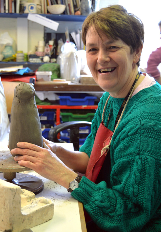 Janette then adds a head made from a cast