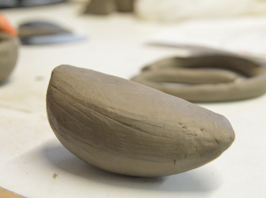 Smoothed clay form by Emma