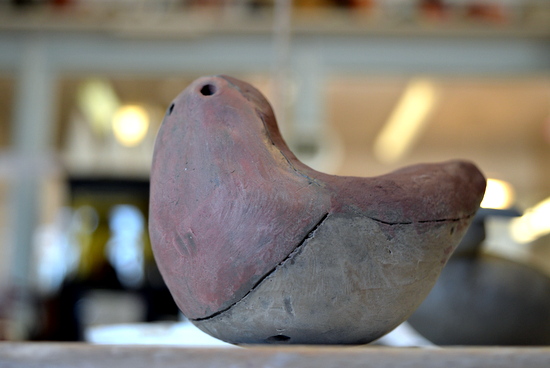 Mark's first robin glazed and ready to fire