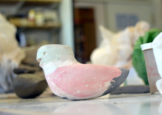 Jenny's duck following an initial biscuit firing