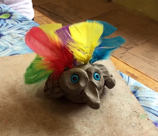 Exploring clay work with Kaz