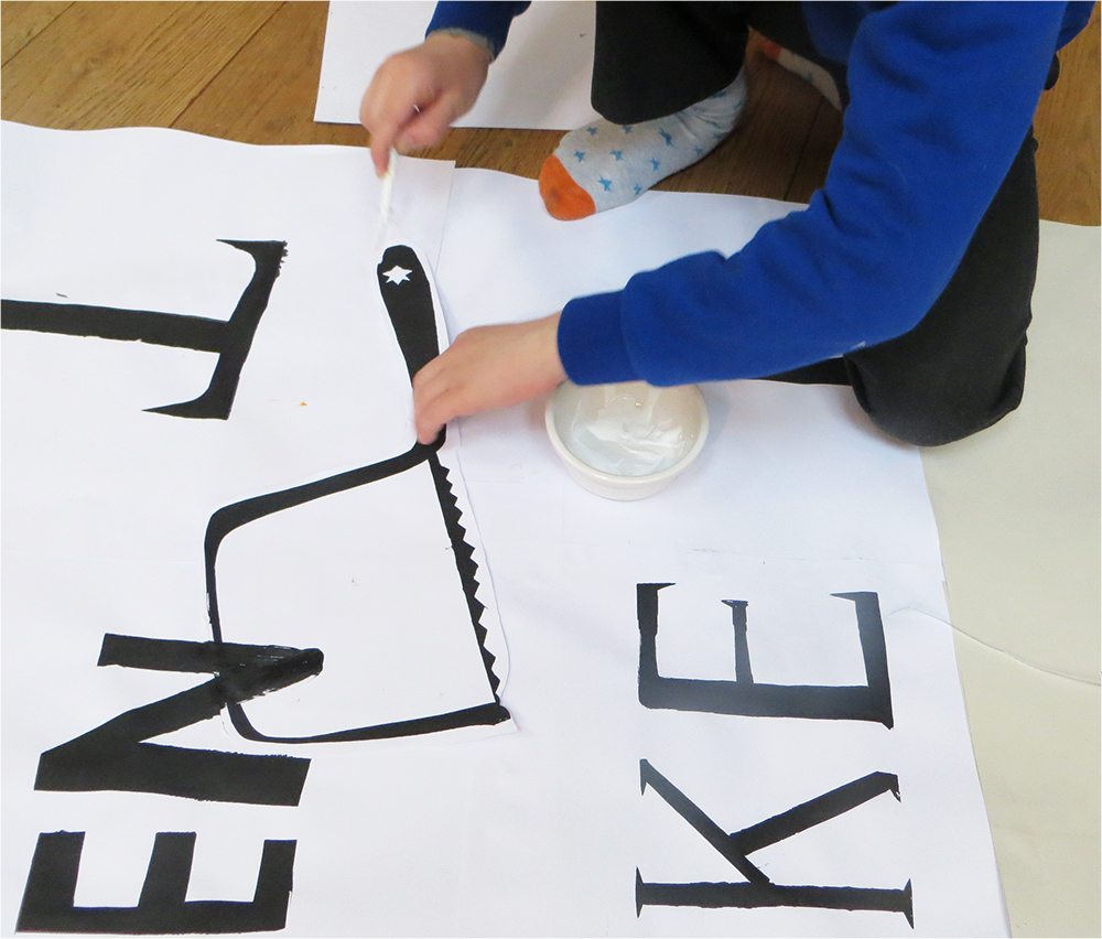 Cutting and collaging