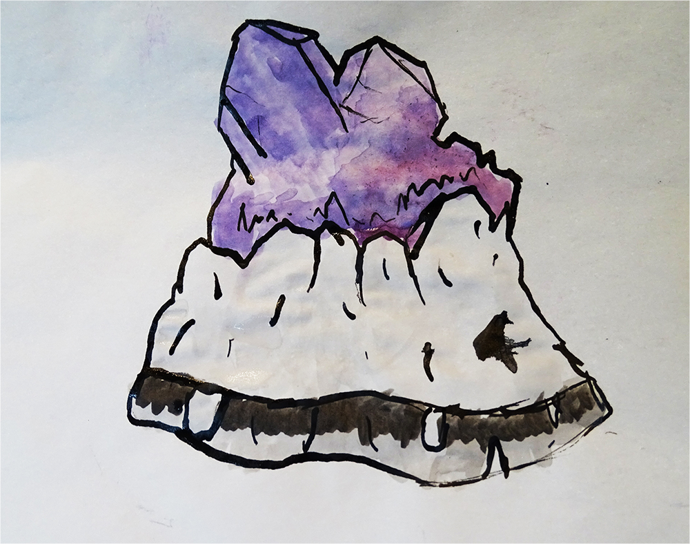 And explored adding watercolour to our ink drawings