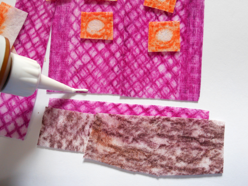 Draw your house: collage, stitch and fabric