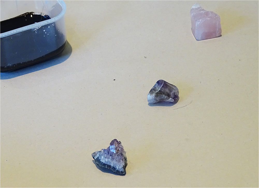 We started with observational drawings of the stones