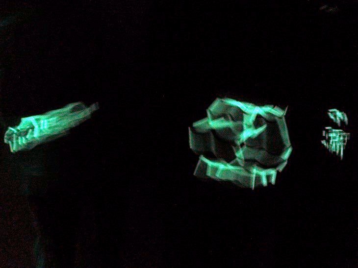 Glow in the dark tape in action