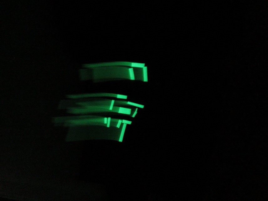 Glow in the dark tape drawing -Sara Dudman