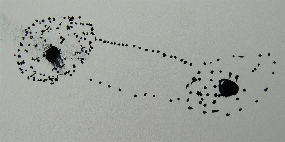 Drawing a cotton reel with dots