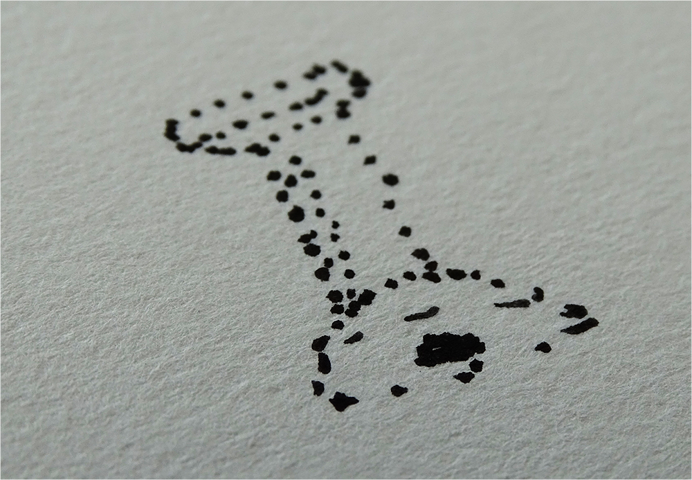 Drawing a cotton reel with dots