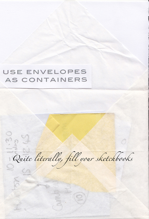 Envelopes and sketchbooks