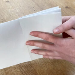 Making a small “booklet” sketchbook out of a single piece of paper is a handy trick to have up your sleeve!