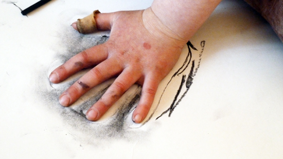 Drawing round hands Drawing round hands