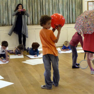 Dress up, use props and pose for one another