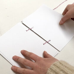 A hole punch sketchbook is quick and easy to make. They are an excellent and cost effective way to use up old papers.