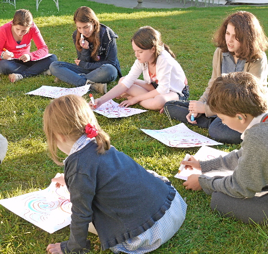 Drawing Game with children Visual conversation