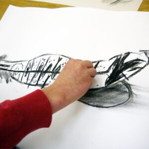 Using old books to create bird sculptures