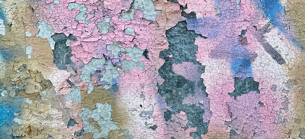 peeling paint on wall