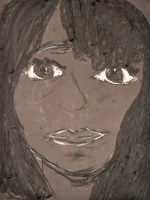 Compressed charcoal and chalk portrait by Daisy - A1