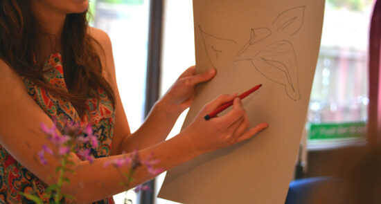 Jasmine gives a demo Making a Stencil from a picture