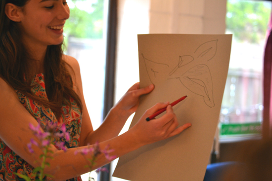 Jasmine gives a demo Making a Stencil from a picture