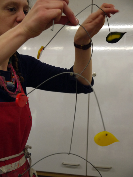 Laura demonstrated how to make a mobile Simple Thermoplastic Moulding Techniques