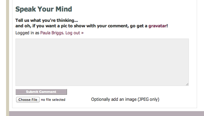 Upload Images via Comment Box