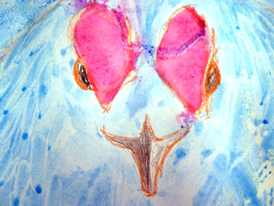 Close up of a 'Woodcock' by Amy Drawing birds with mixed media: Close up of a 'Woodcock' by Amy