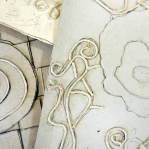 Leave the collagraph plates to dry overnight