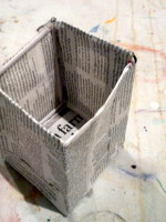 Mia's final enclosed space: Newspaper and art straws
