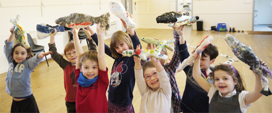 Fish sculptures: swimming with the fish