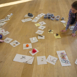 Make drawings of objects and transform them into one large, dynamic drawing