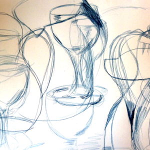Finished Still Life with carbon paper by Mia