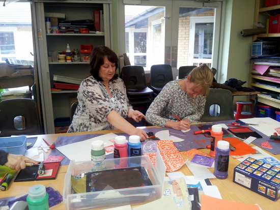 Introducing Printmaking to teachers at a Special School