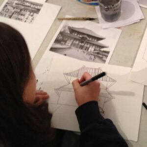 Drawing houses from around the world
