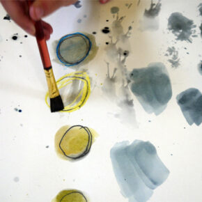 Adding water soluble graphite to the other materials