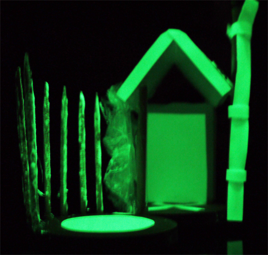 architectural models: glow in the dark maquette