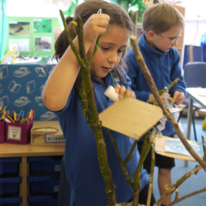 Each child made their own treehouse