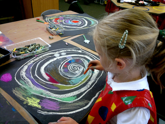 Exploring soft chalk pastels.