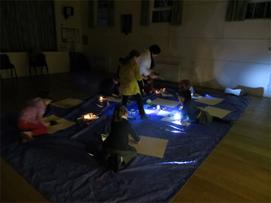 Drawing by torchlight