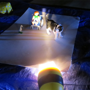 Drawing toys by torchlight