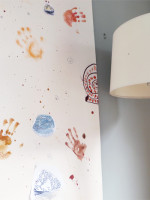 Designing wall paper with children