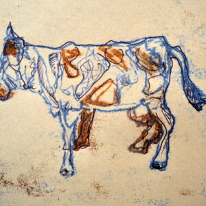 Monoprinting farm yard animals