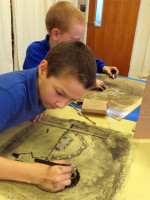 Creating "dramatic" charcoal drawings